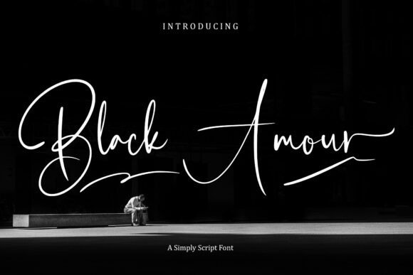 Black Amour Font: Elegant Script for Makers