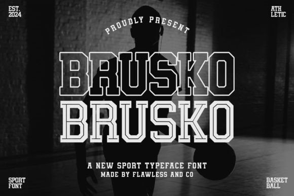 Brusko Font: Bold and Athletic for Creative Projects