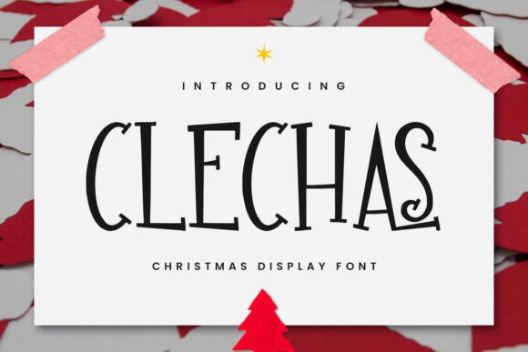 Clechas: A Festive Serif Font for Holiday Design