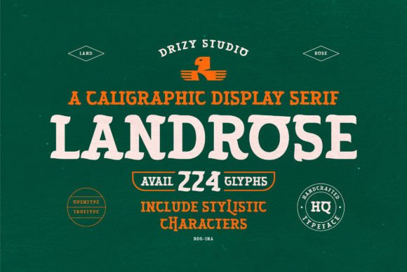 Landrose: A Bold Serif Font for Creative Exploration