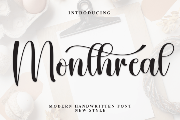Monthreal: A Stylish Handwritten Font